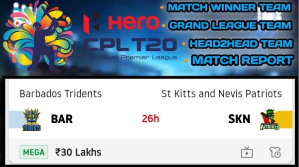 Read more about the article Caribbean Premier League 2020: Match 2, Barbados Tridents vs St Kitts and Nevis Patriots , Dream 11 Fantasy Cricket Tips – Playing XI, Pitch Report & Injury Update ,